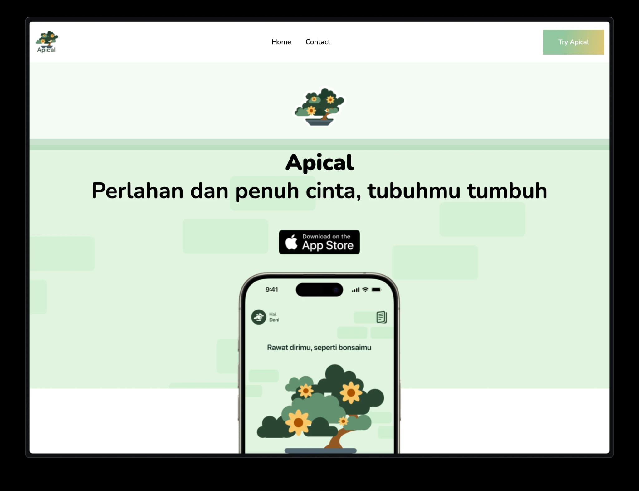 apical landing page